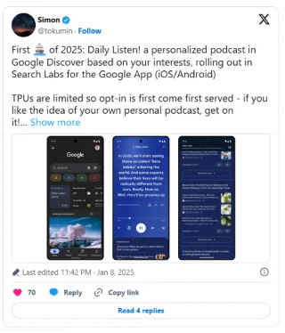 El experimento Daily Listen de Google convierte el feed de Discover en un podcast con inteligencia artificial
