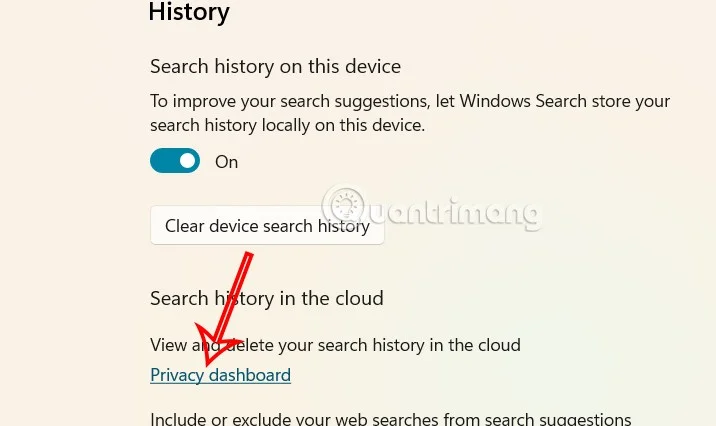 How to delete search history on Windows 11
