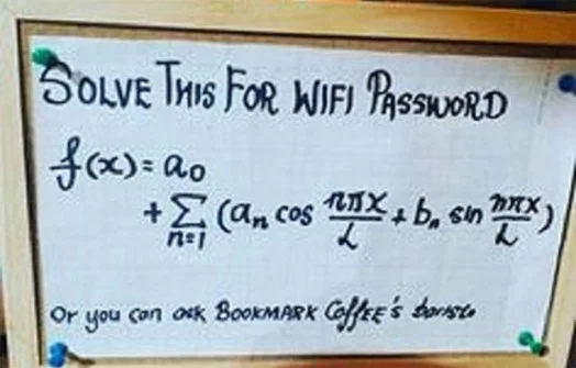 Kata laluan wifi matematik yang membuat orang gila, bolehkah anda mencari jawapannya?