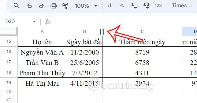 Cómo cambiar el tamaño de las celdas en Hojas de cálculo de Google