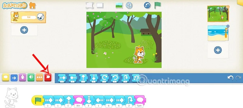 ScratchJR'da animasyonlu sahneler oluşturma talimatları