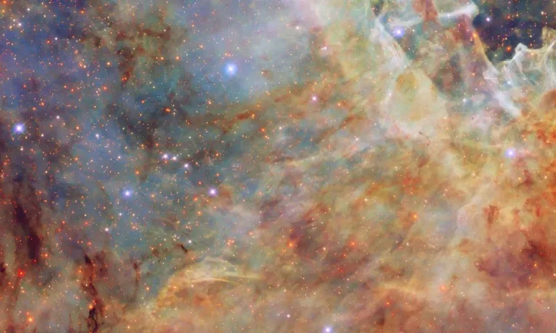 De Tarantula-nevel verschijnt prachtig door de ogen van de Hubble-telescoop