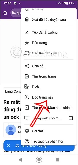 Chrome Android에서 웹 페이지를 소리내어 읽는 방법