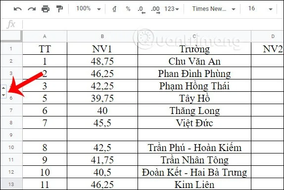 Comment geler et masquer des lignes et des colonnes dans Google Sheets