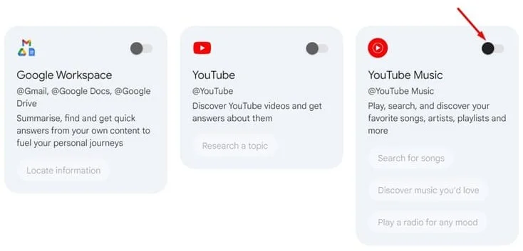 Como encontrar músicas do YouTube Music no Gemini