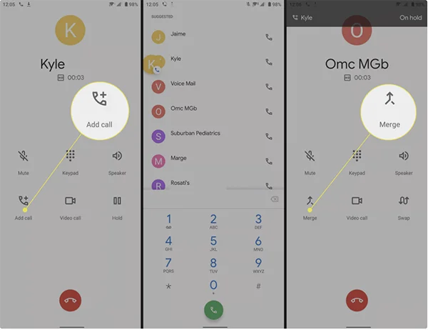 Cómo llamar a varias personas a la vez en Android