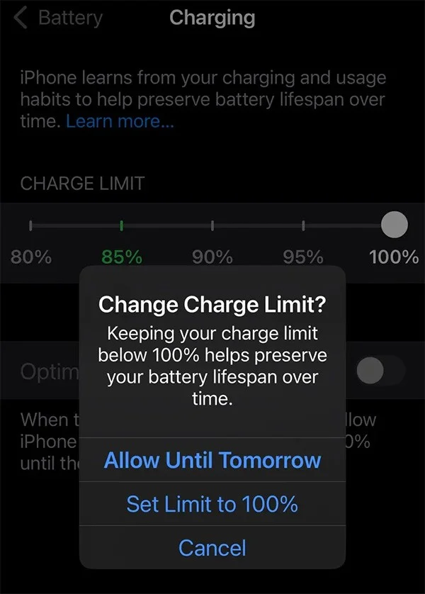 iPhone에서 배터리 충전 제한을 활성화하는 방법