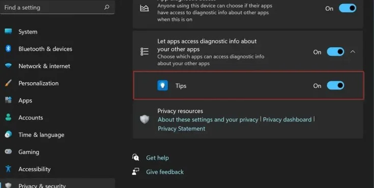 How to Turn Off Application Diagnostics on Windows 11