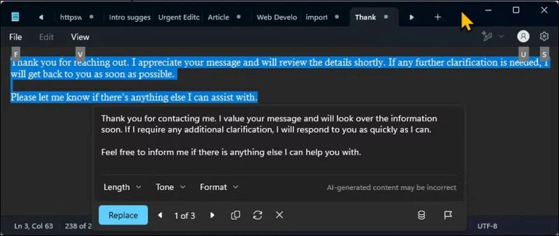 Windows' default Notepad application is so good that you won't need another application to replace it.