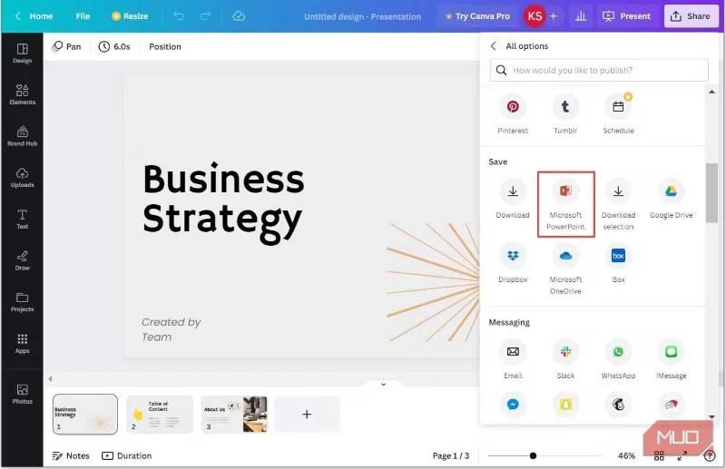 Canva 슬라이드를 PowerPoint로 변환하는 방법