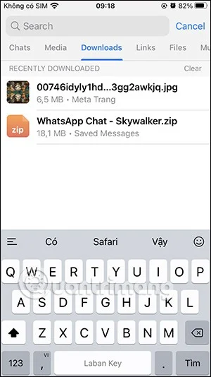 Telegram'da indirilen dosyaları yönetme talimatları