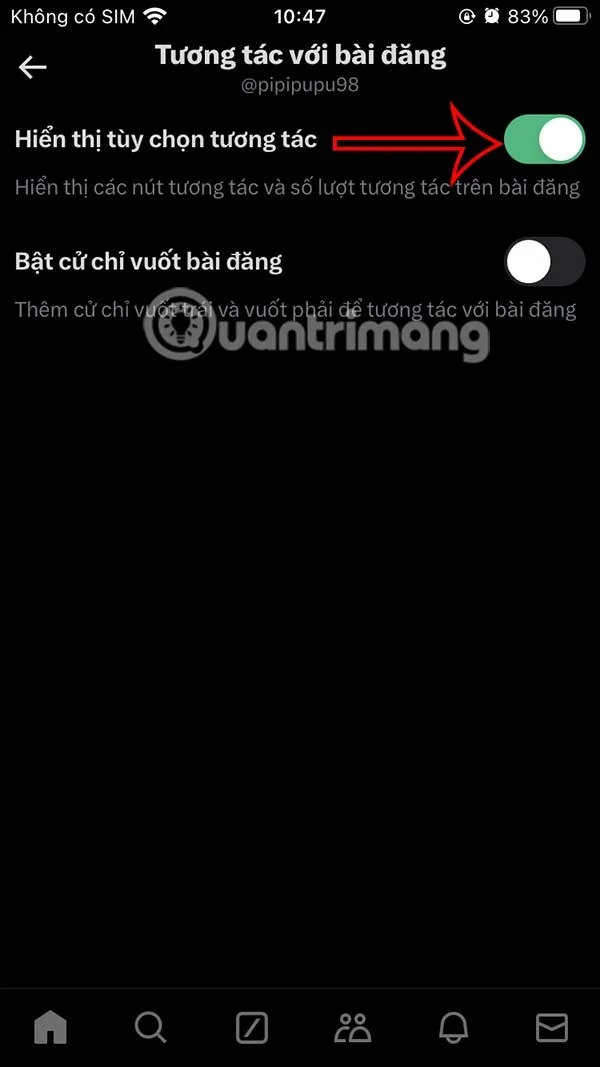 X'teki etkileşim butonlarını gizleme talimatları