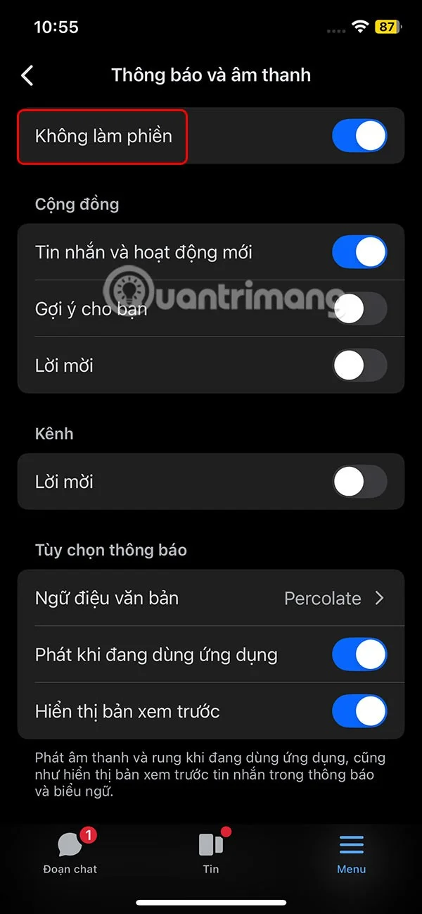 Instructies om uitnodigingen voor deelname aan Messenger-kanalen te blokkeren