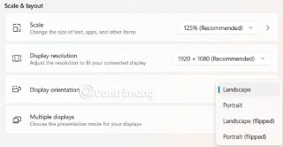 Instruções para girar a tela no Windows 11