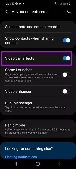 Cómo usar efectos de videollamada en Samsung