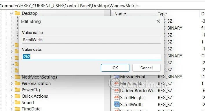 Windows 11 kaydırma çubuğunun boyutunu ayarlama talimatları