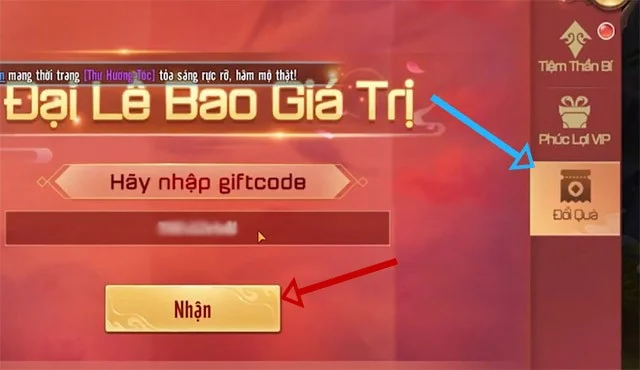 Código Tru Tien Thanh Van Chi y eventos para recibir el código de regalo