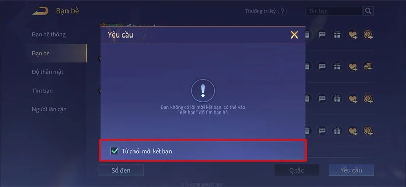 Jak blokować znajomych w Lien Quan Mobile