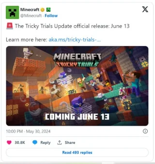 Aktualizacja Minecraft 1.21 ma oficjalną datę wydania