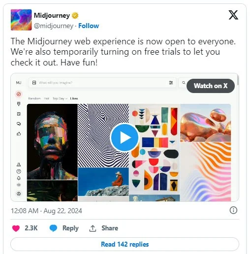 Iedereen kan Midjourney gratis uitproberen (geen Discord vereist)