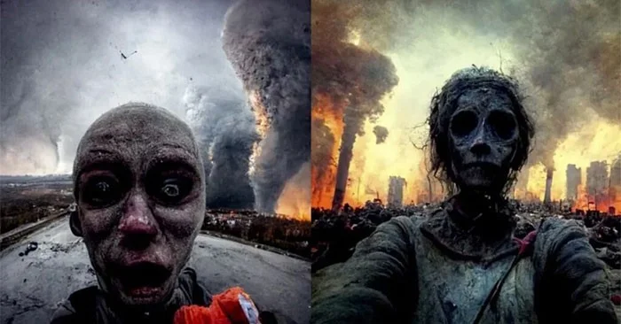 Estremecerse con los 'últimos selfies' de la humanidad predichos por IA