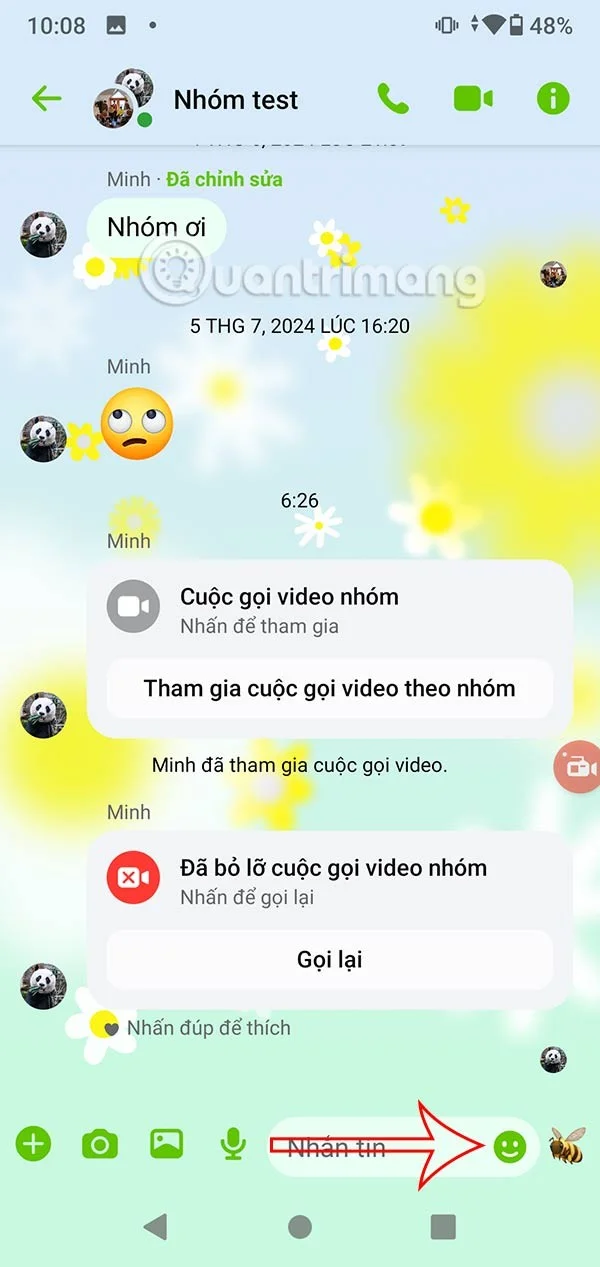 Messenger'da 7 Renkli Tavşan çıkartmalarını indirme talimatları