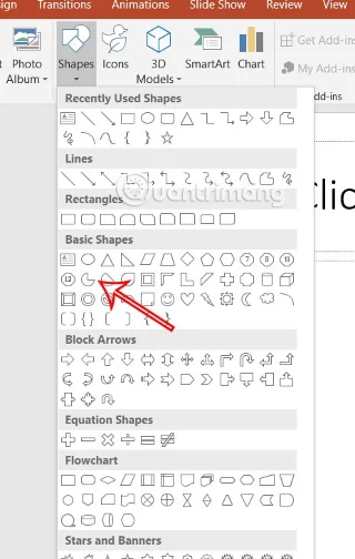 Instruções para desenhar um semicírculo no PowerPoint