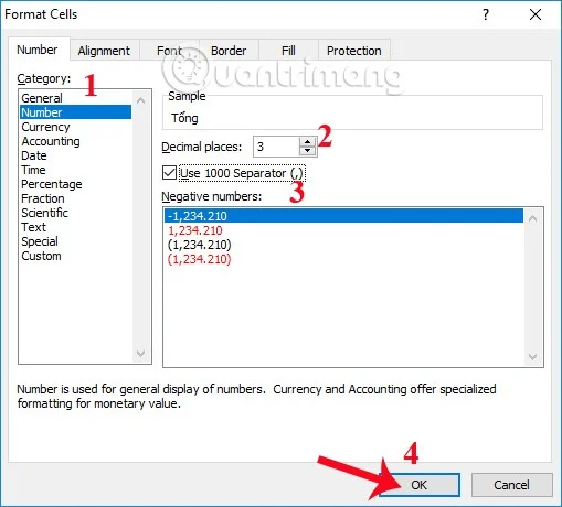 3 manieren om duizendtallen met komma's te scheiden in Excel