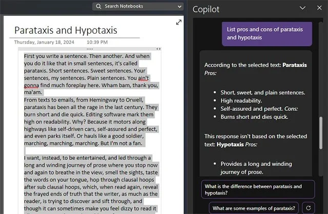 Cómo usar Copilot en OneNote