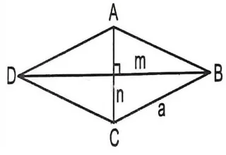 Fórmula para calcular la diagonal de un rombo