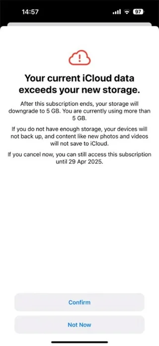 iPhone'da iCloud + aboneliği nasıl iptal edilir
