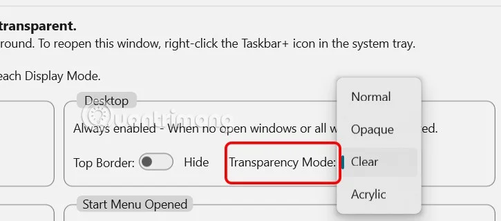 Instructions for creating Taskbar effects on Windows