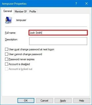 Windows 10でログイン名を変更する手順
