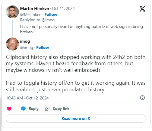 Cómo corregir el error del historial del portapapeles en la última actualización de Windows 11