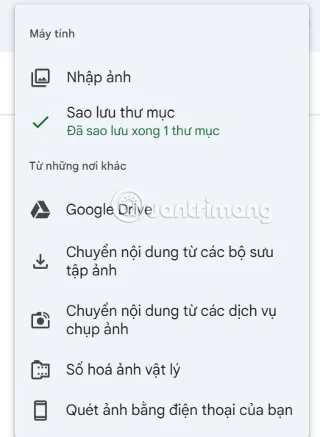 Instrucciones para realizar copias de seguridad automáticas de carpetas en Google Fotos
