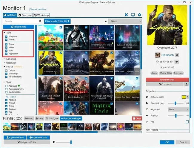Install animated screensavers, animated wallpapers on Windows