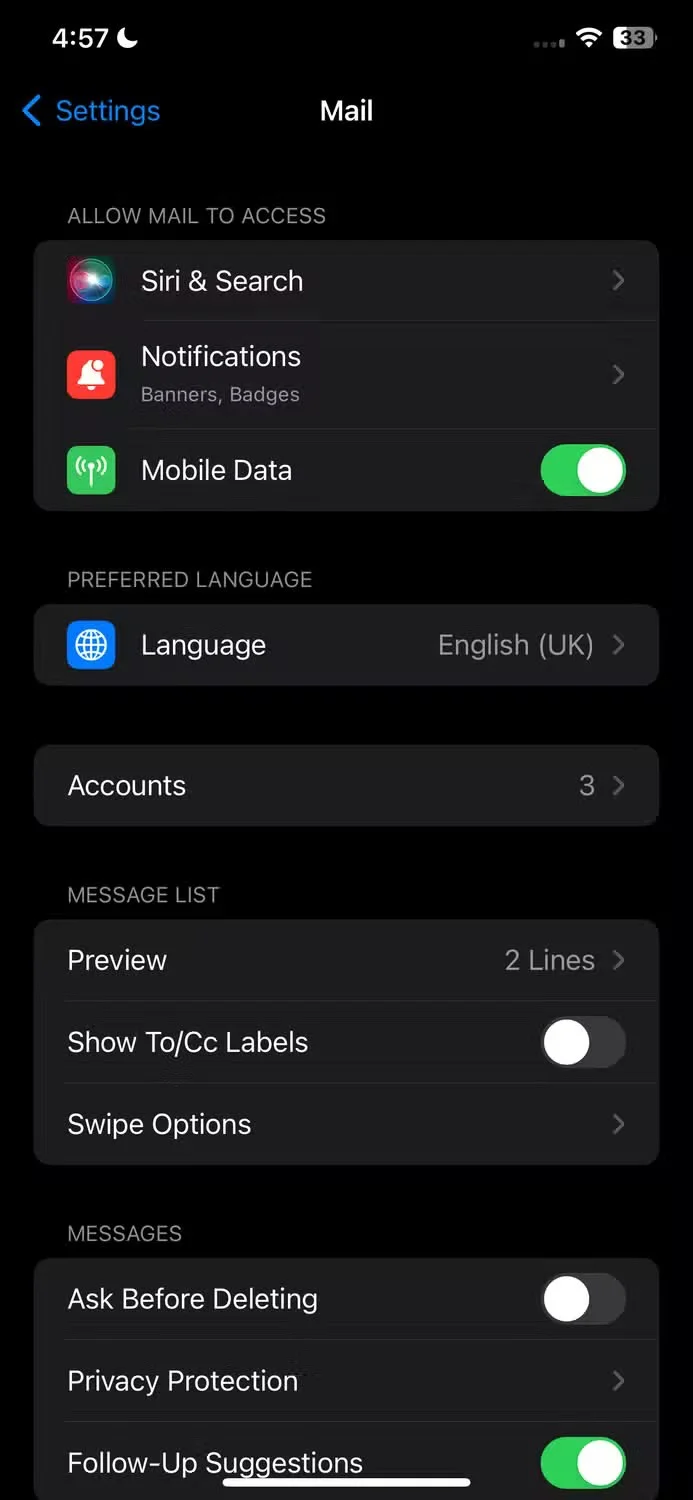 8 configuraciones de correo en iPhone que debes cambiar ahora