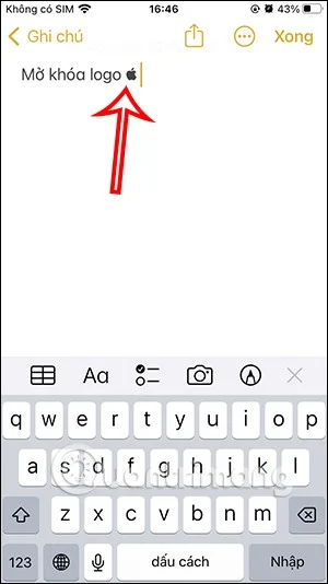 iPhone, iPad 키보드에서 Apple 로고 입력 팁