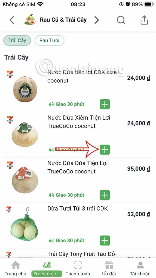 7-Eleven'da alışveriş talimatları