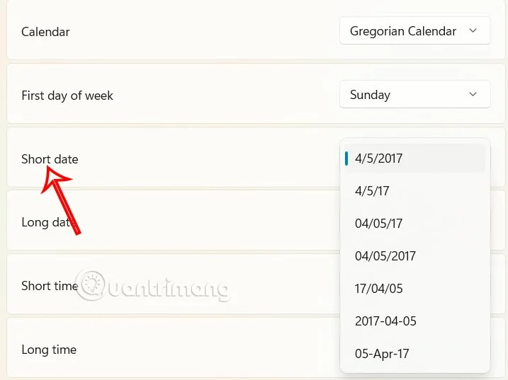 Jak zmienić format daty i godziny w systemie Windows, zmień ukośnik na kropkę
