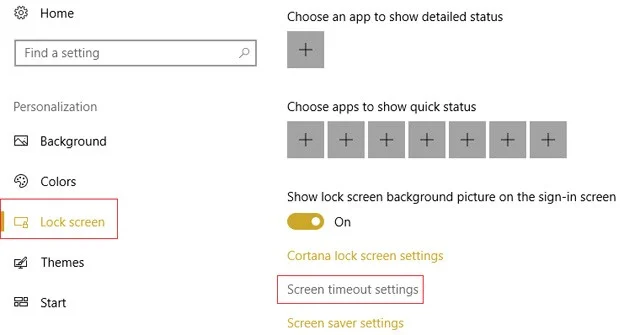 How to Change Screen Lock Timeout in Windows 10