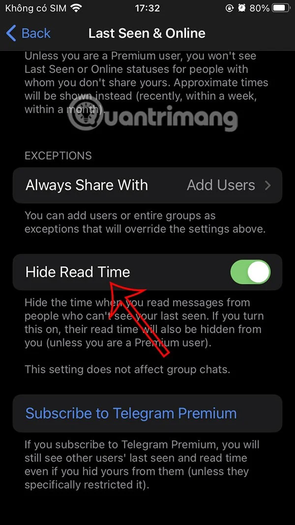 Cómo ocultar el último estado visto en Telegram