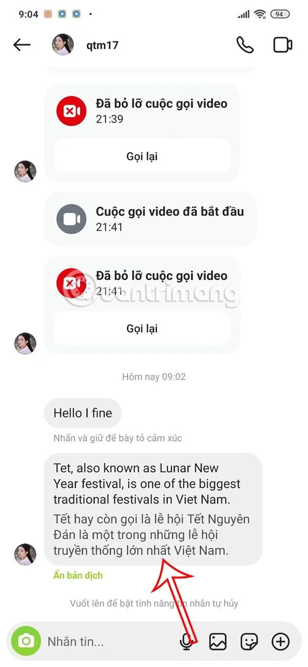 Como traduzir mensagens no Instagram