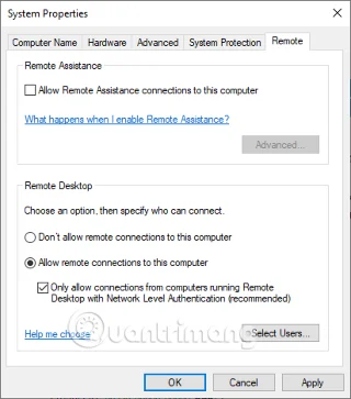 Uzak Masaüstü Sorun Giderme
