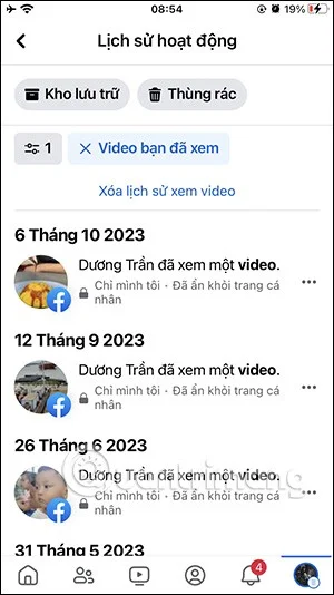 Hoe je snel bekeken video's op Facebook verwijdert