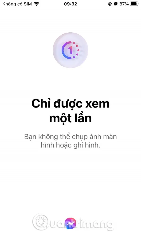 Instruções para enviar fotos que só podem ser visualizadas uma vez no Messenger