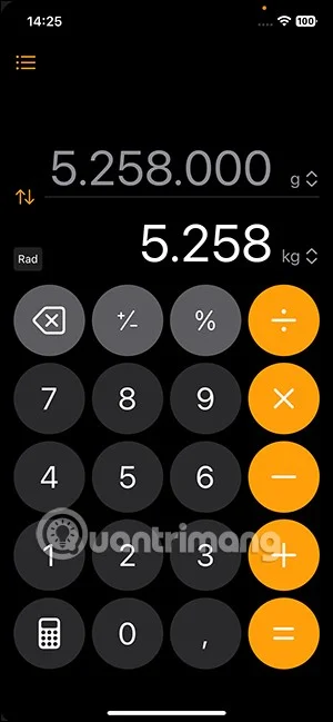 iPhone 계산기 앱에서 단위를 변환하는 방법