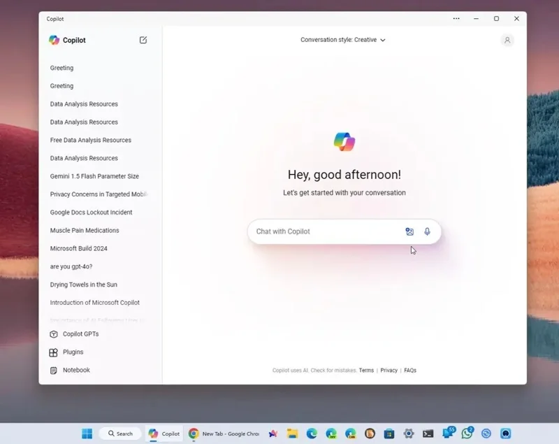 Como obter o novo aplicativo Copilot no Windows 11