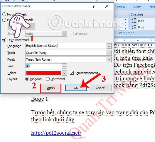 How to insert and remove watermark in Word document