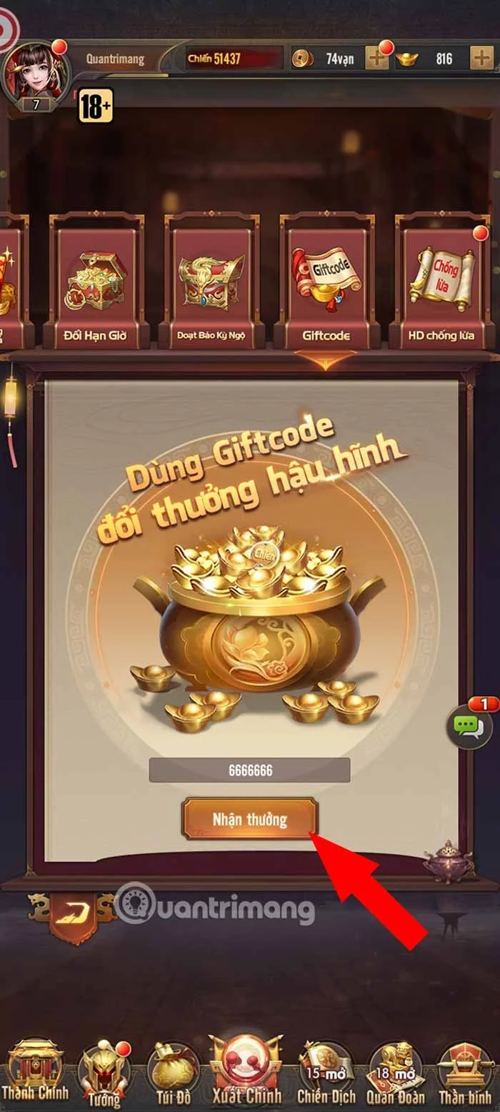 Resumen de los últimos códigos de Than Ma: Tam Quoc Xuat Chinh